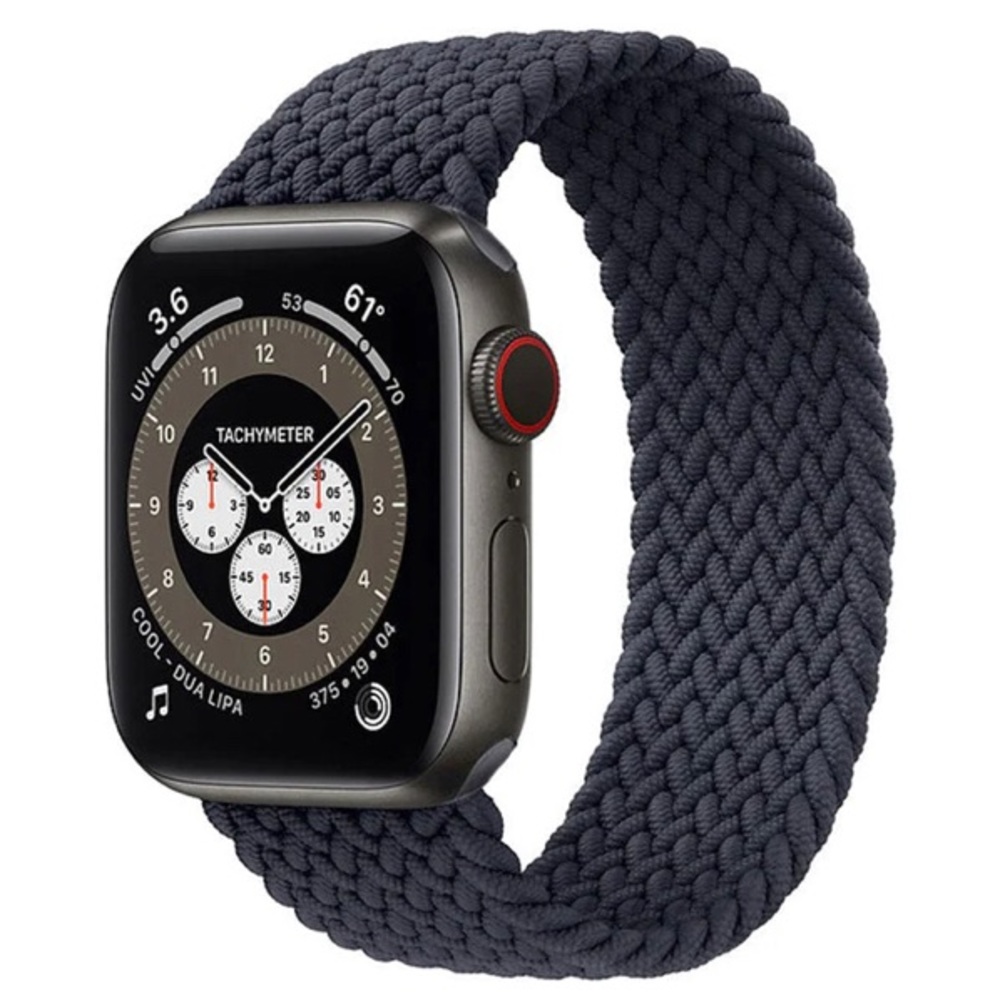 Brand New! Navy Blue Nylon Elastic (Braided Texture) Band for Apple Watch